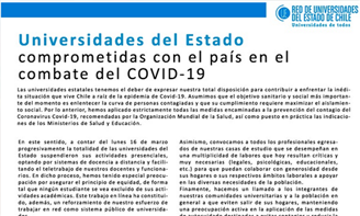 Universidades del Estado, Comprometidas con el país en el Combate del COVID -19