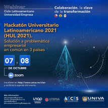 “Hackaton Universitario Latinoamericano (HUL 2021)” se realizará este 7 y 8 de octubre