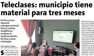La Estrella de Iquique: Teleclases: Municipio tiene material para tres meses