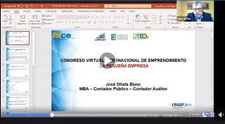 Académico José Oñate participó en Congreso Virtual Internacional de Emprendimiento 