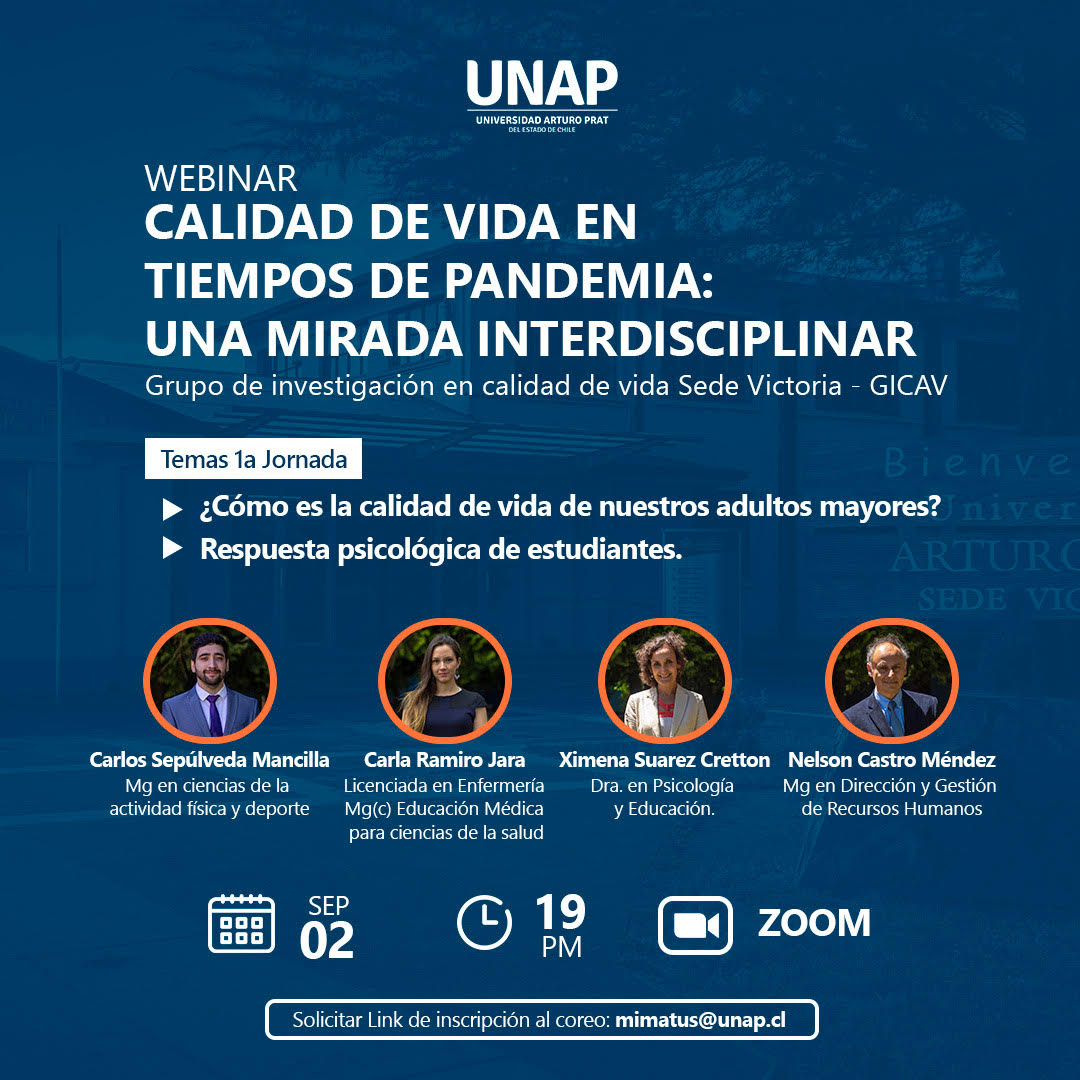 Seminario interdisciplinario online sobre calidad de vida en tiempos de pandemia hoy por facebook live