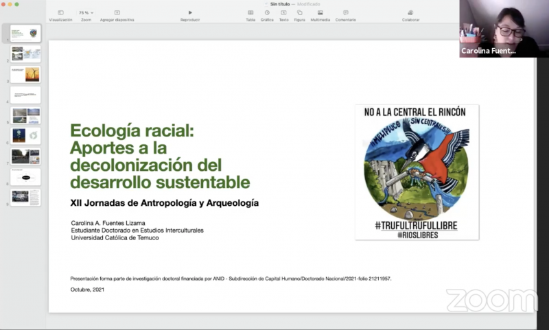 Encargada de la Unidad de Investigación en la UNAP Sede Victoria expone en las XII Jornadas de Antropología y Arqueología de la UCT