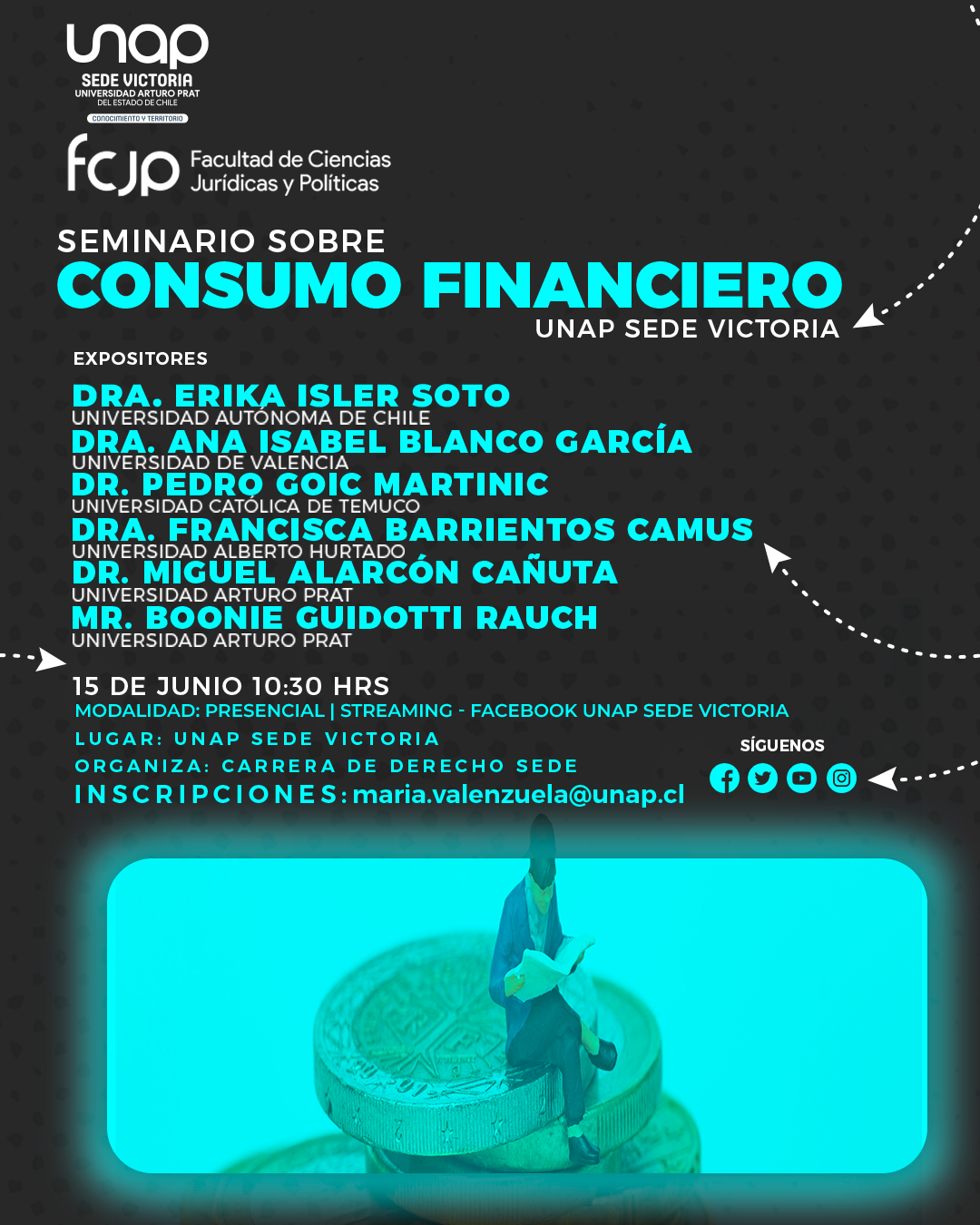 Carrera de Derecho anuncia Seminario de Consumo Financiero