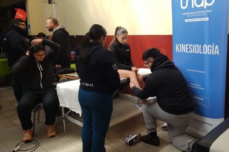Estudiantes de Kinesiología apoyan en el campeonato de vóleibol LINAME U14