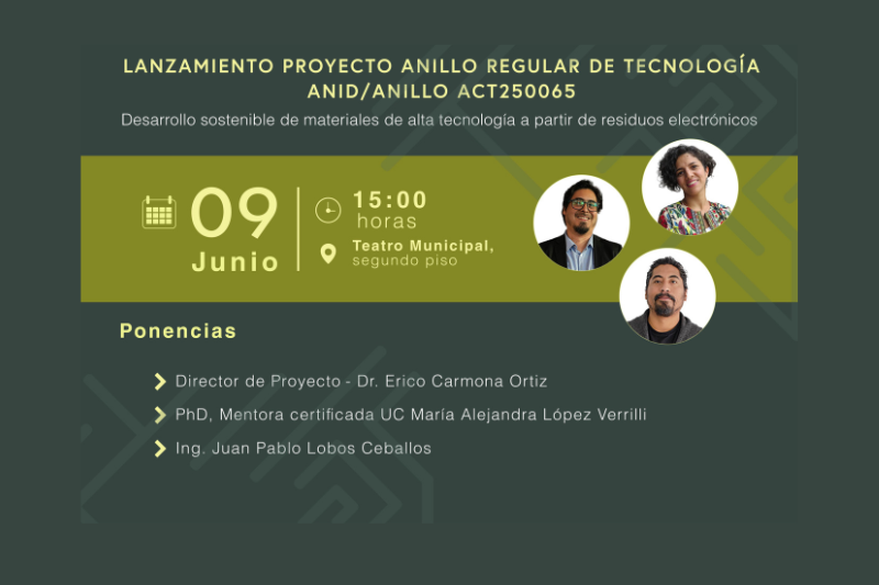 UNAP lanza proyecto ANID Anillos Regulares de Tecnología para transformar residuos electrónicos en materiales avanzados